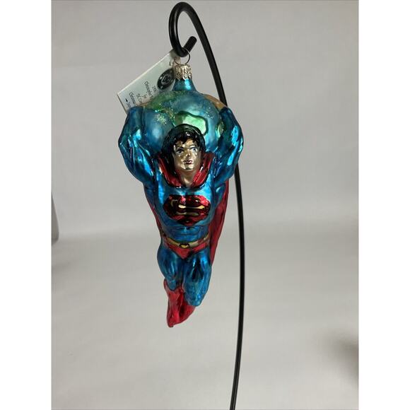 DC Warner Bros Store Christopher Radko Superman 1996 Glass Limited Ornament - Picture 1 of 13